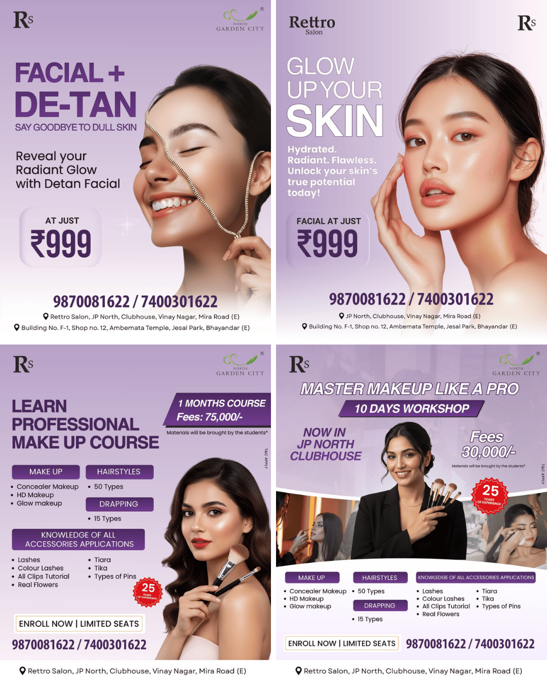 Rettro Salon campaign creatives